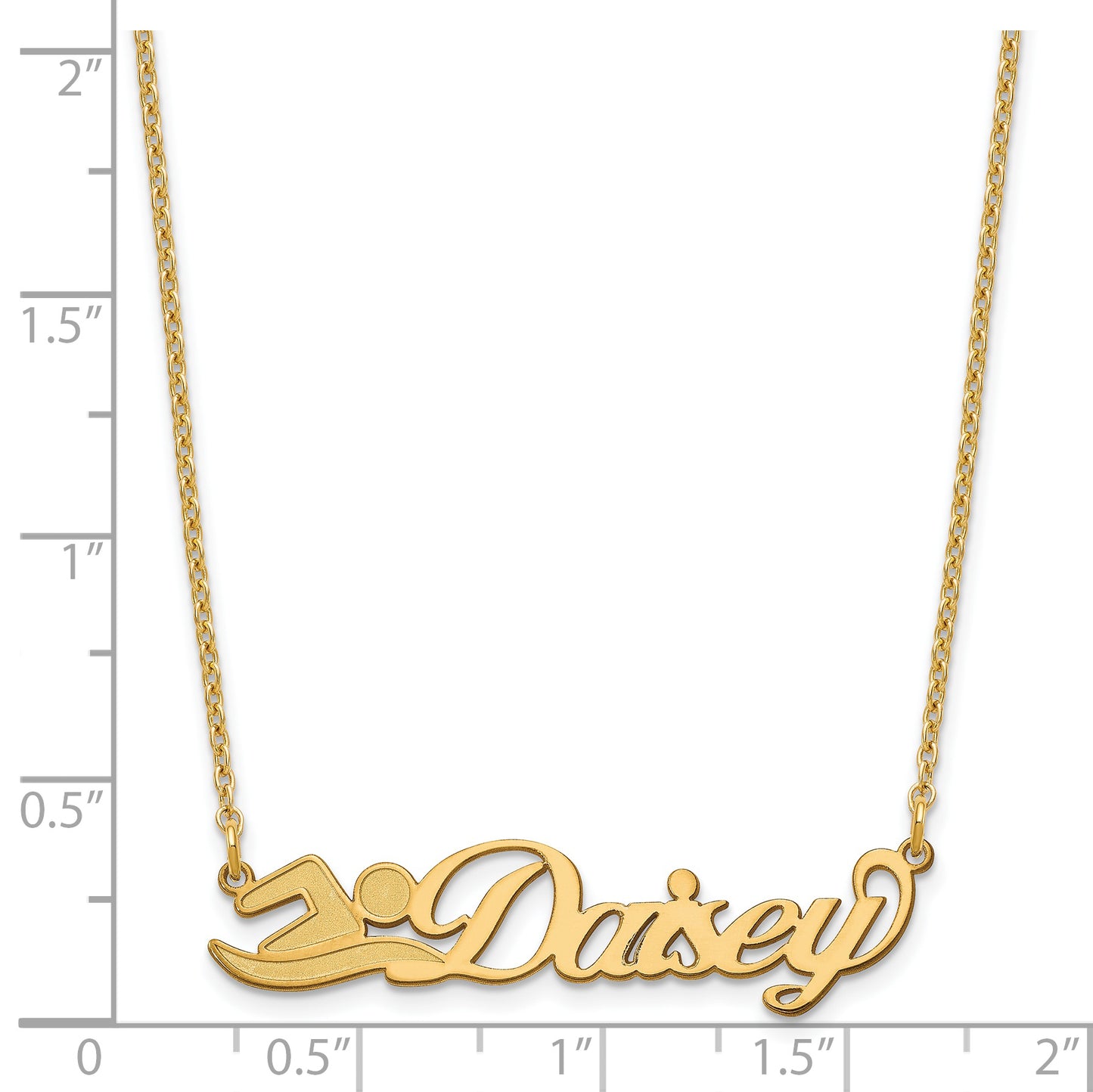 Sterling Silver Gold plated Small Customized Name Plate Necklace