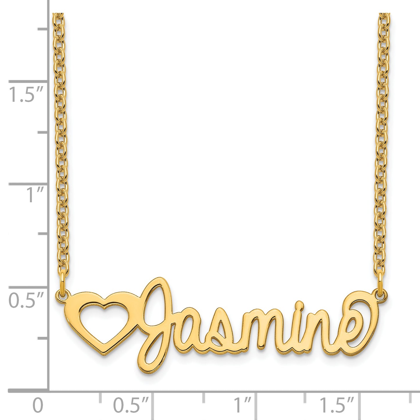 Sterling Silver Gold plated Medium Customized Name Plate Necklace