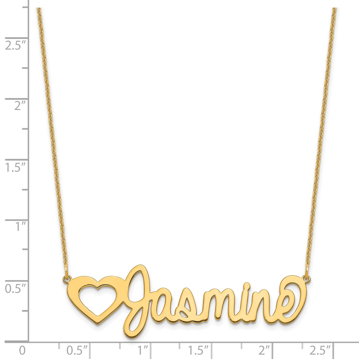 14K Yellow Gold Large Customized Name Plate necklace