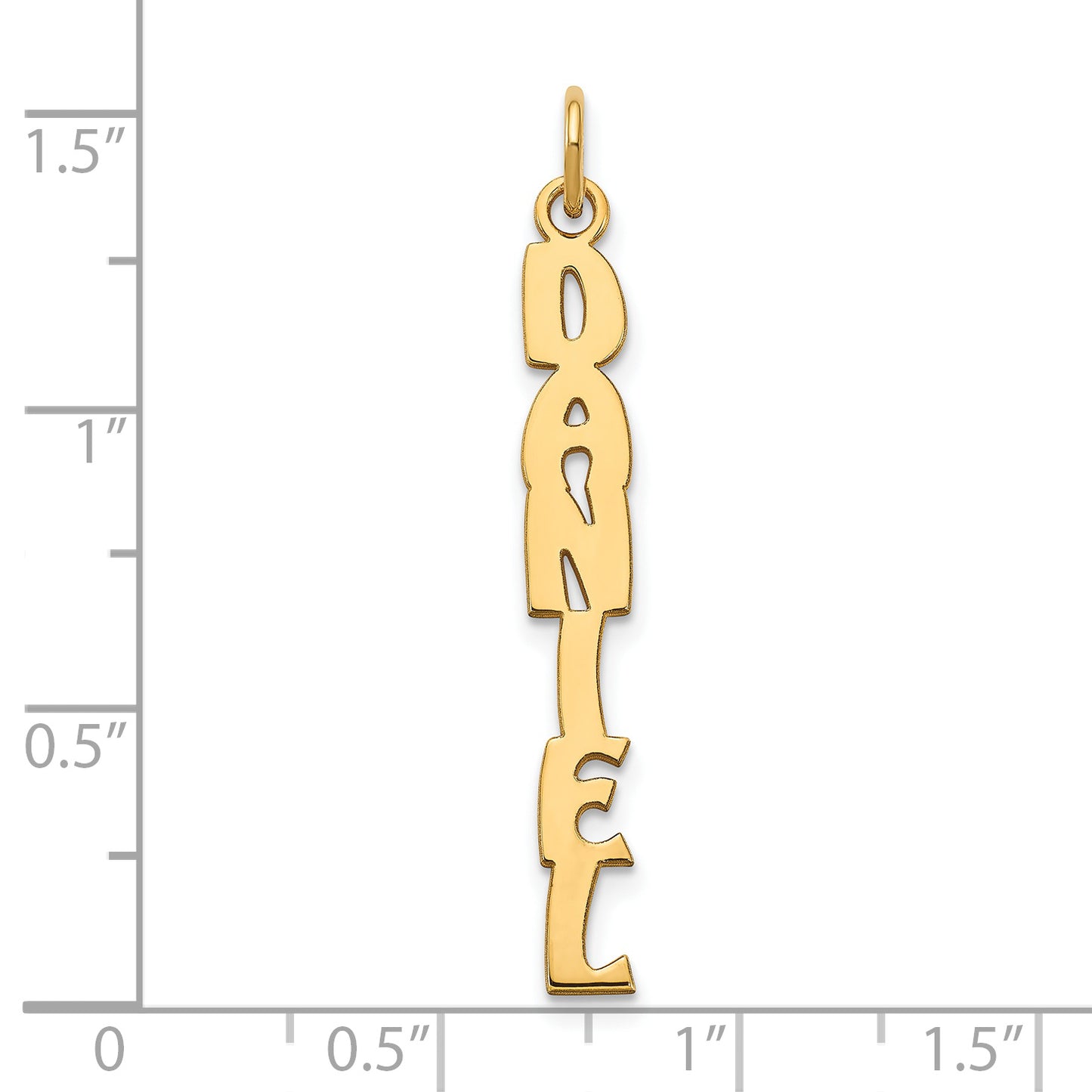 14K Yellow Gold Hobo Extra Font Name Plate Charm