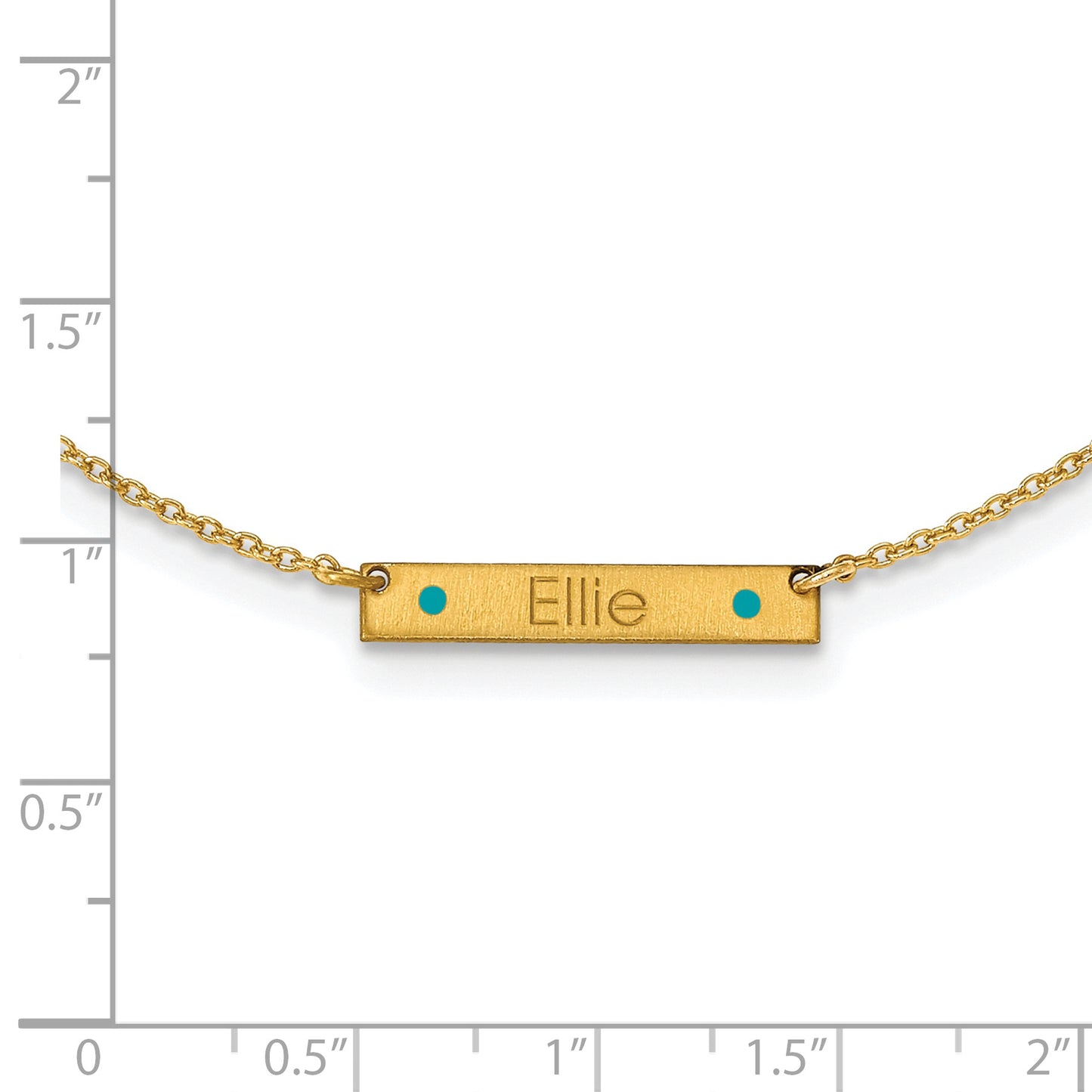 Sterling Silver Gold plated Brushed 1 Station Enameled Necklace