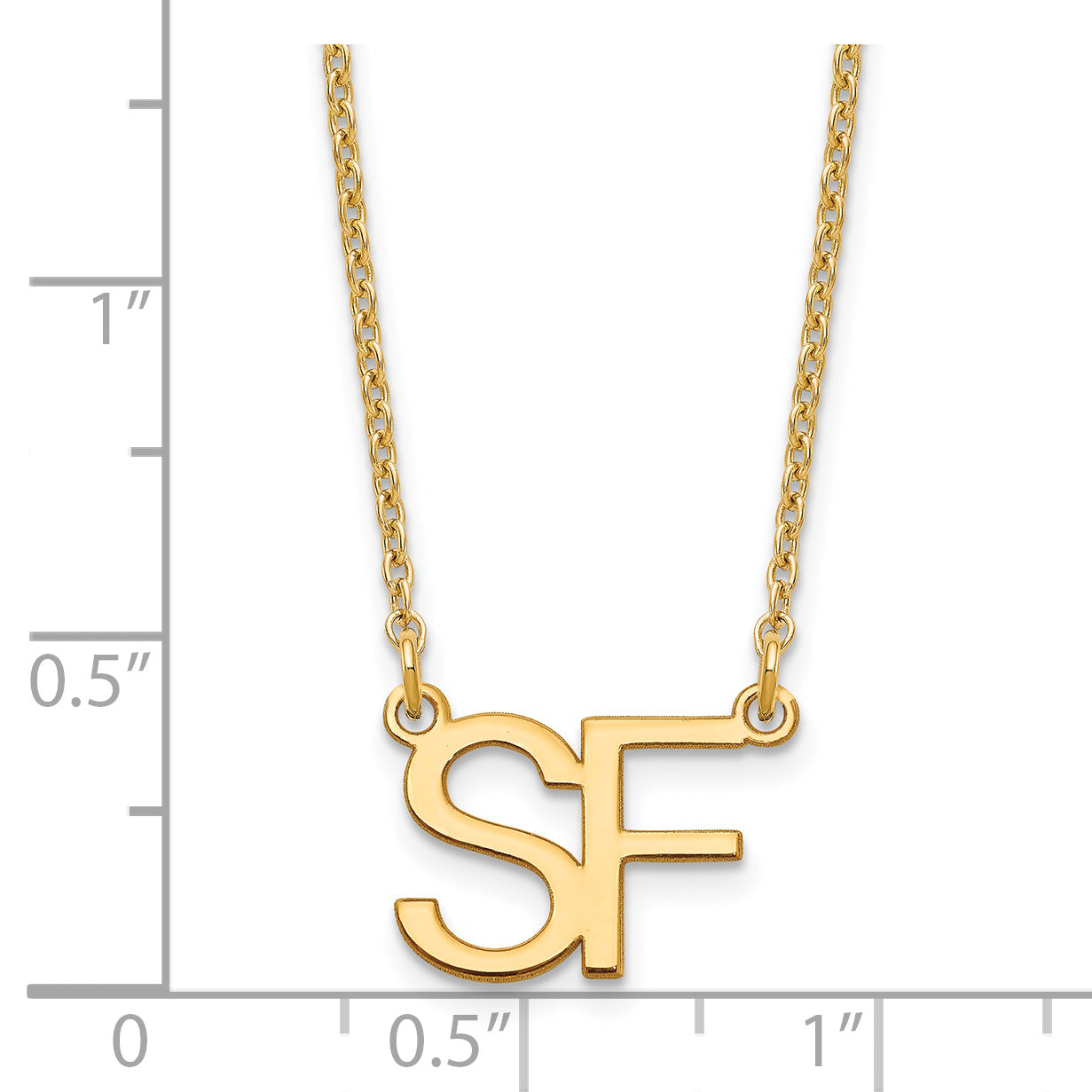 Sterling Silver Gold plated Large 2 Necklace