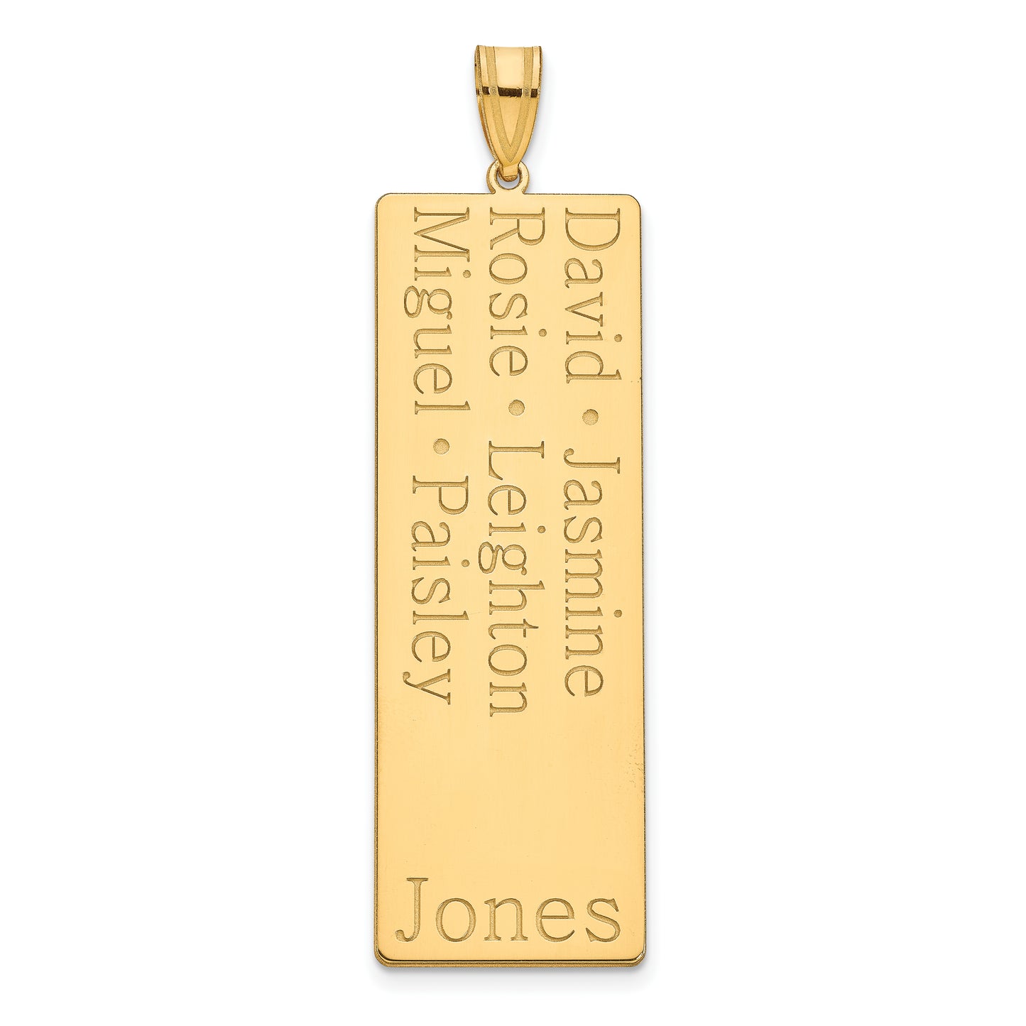 Sterling Silver Gold plated 6 Name Family Pendant