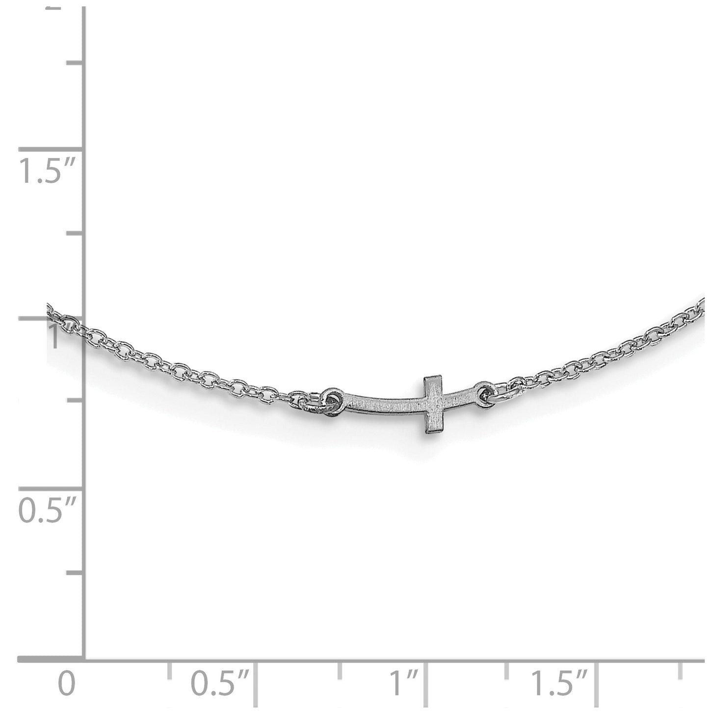 10K White Gold 1 Initial Symbol Necklace