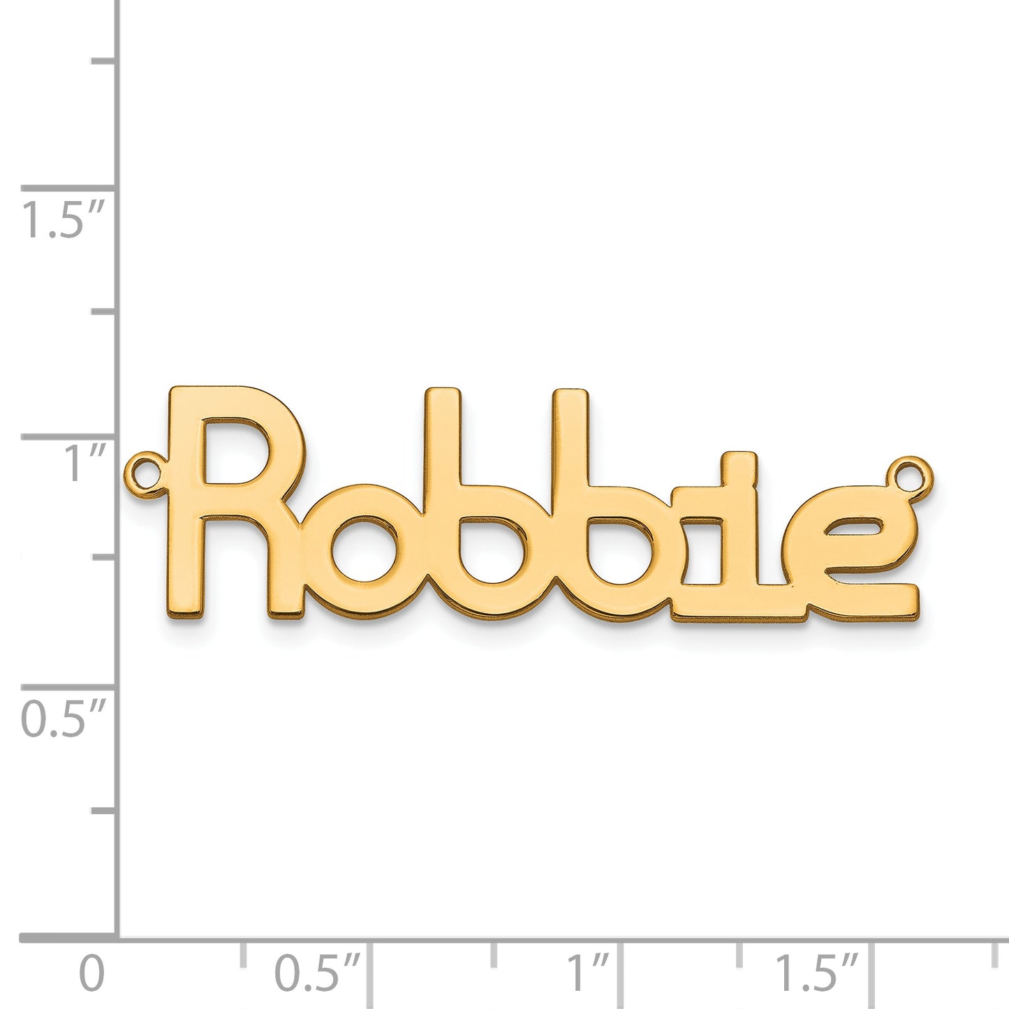 14K Yellow Gold Polished Modum Font Name Plate