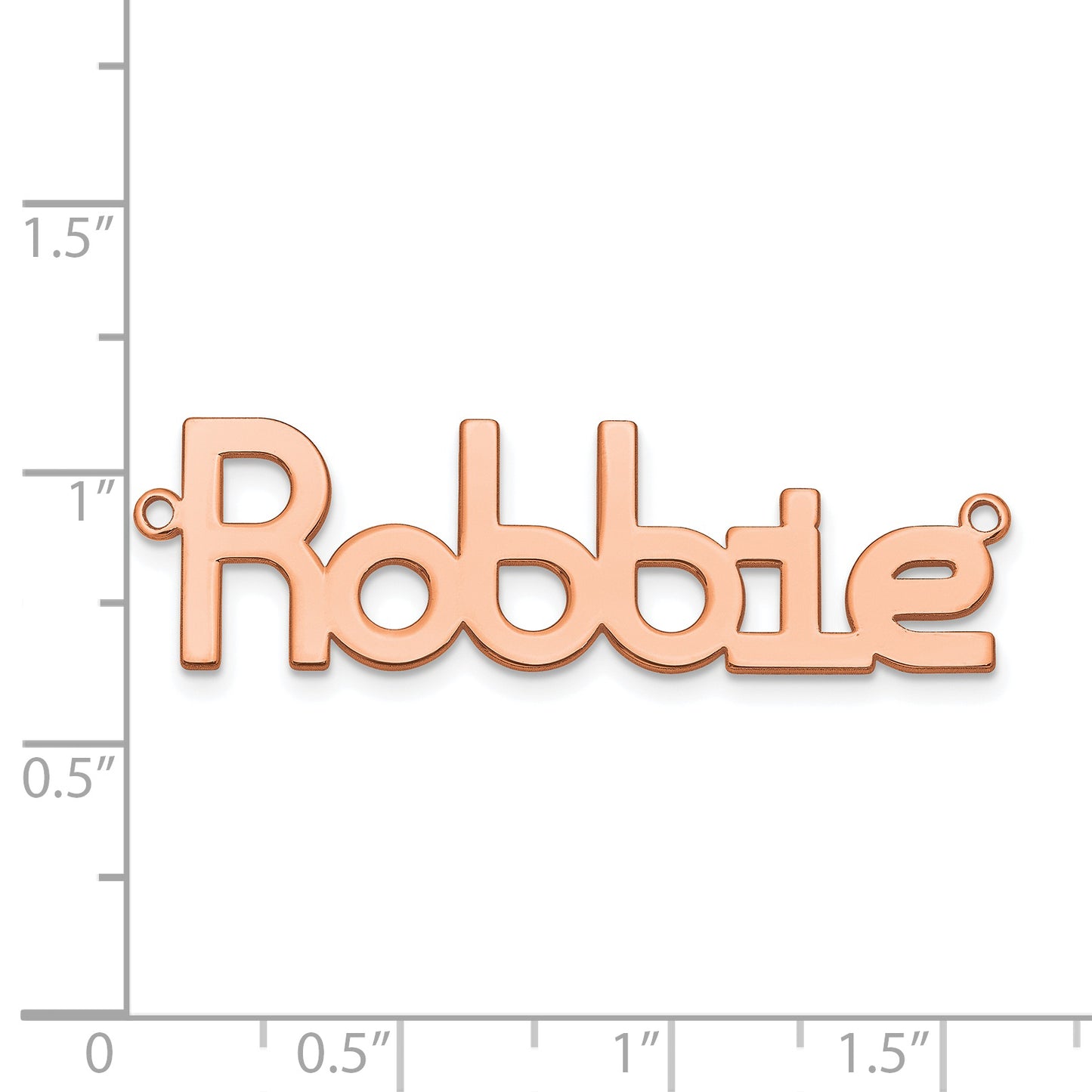 14K Rose Gold Polished Modum Font Name Plate