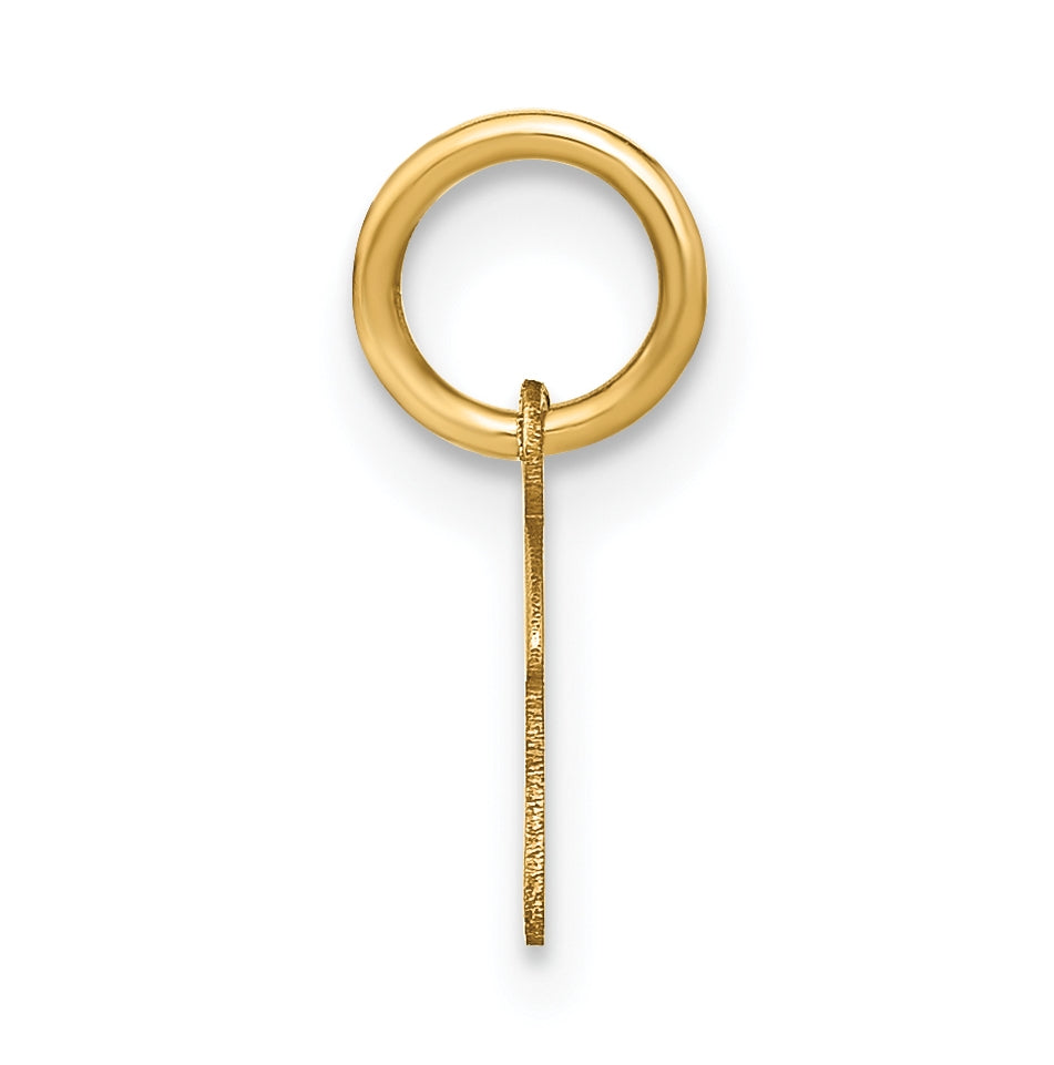 14K Yellow Gold Upper case Letter F Initial Charm