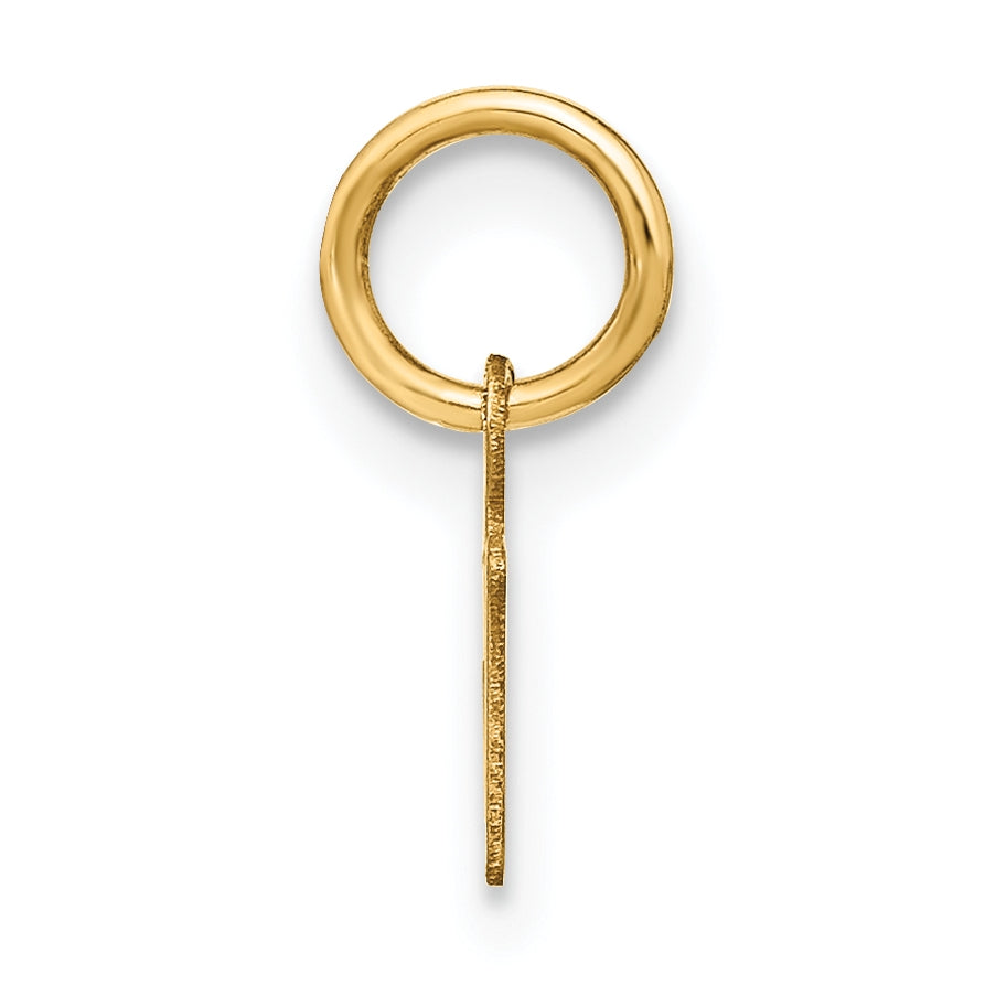 14K Yellow Gold Upper case Letter N Initial Charm
