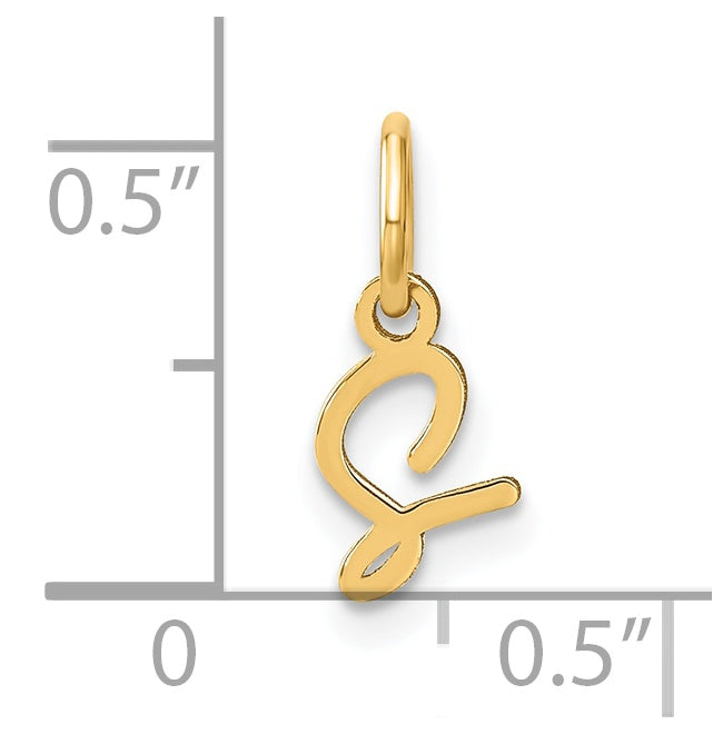 14K Yellow Gold Upper case Letter S Initial Charm