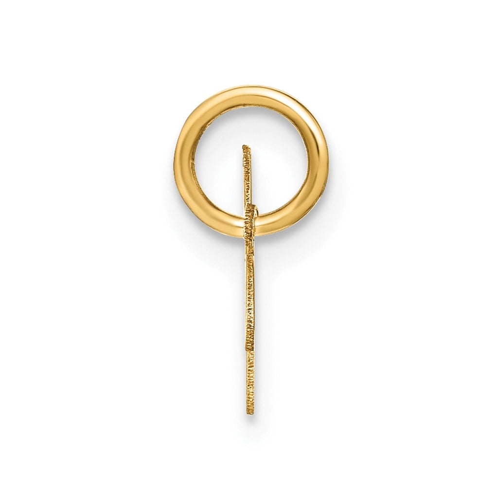 14K White Or Rose Gold Or Sterling Silver Gold Plated Upper case Letter Initial Charm