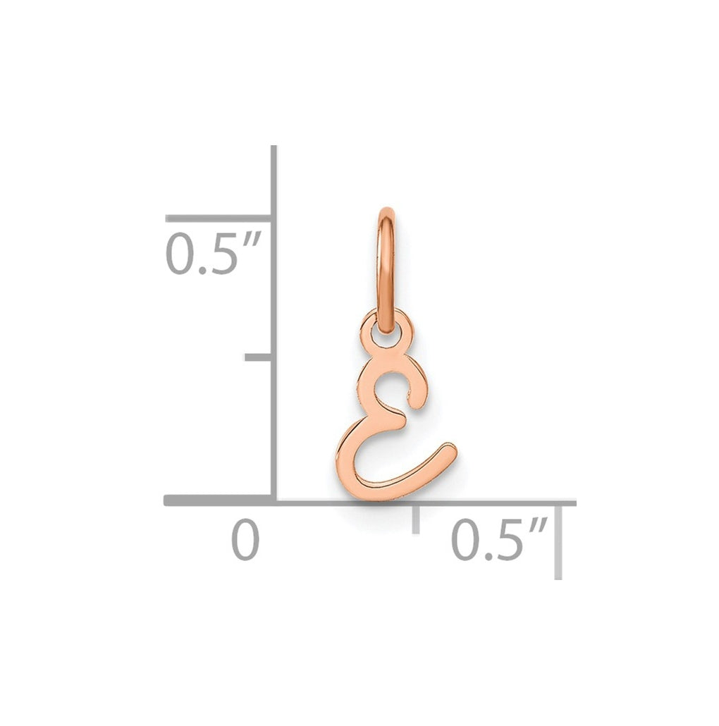 14K White Or Rose Gold Or Sterling Silver Gold Plated Upper case Letter Initial Charm