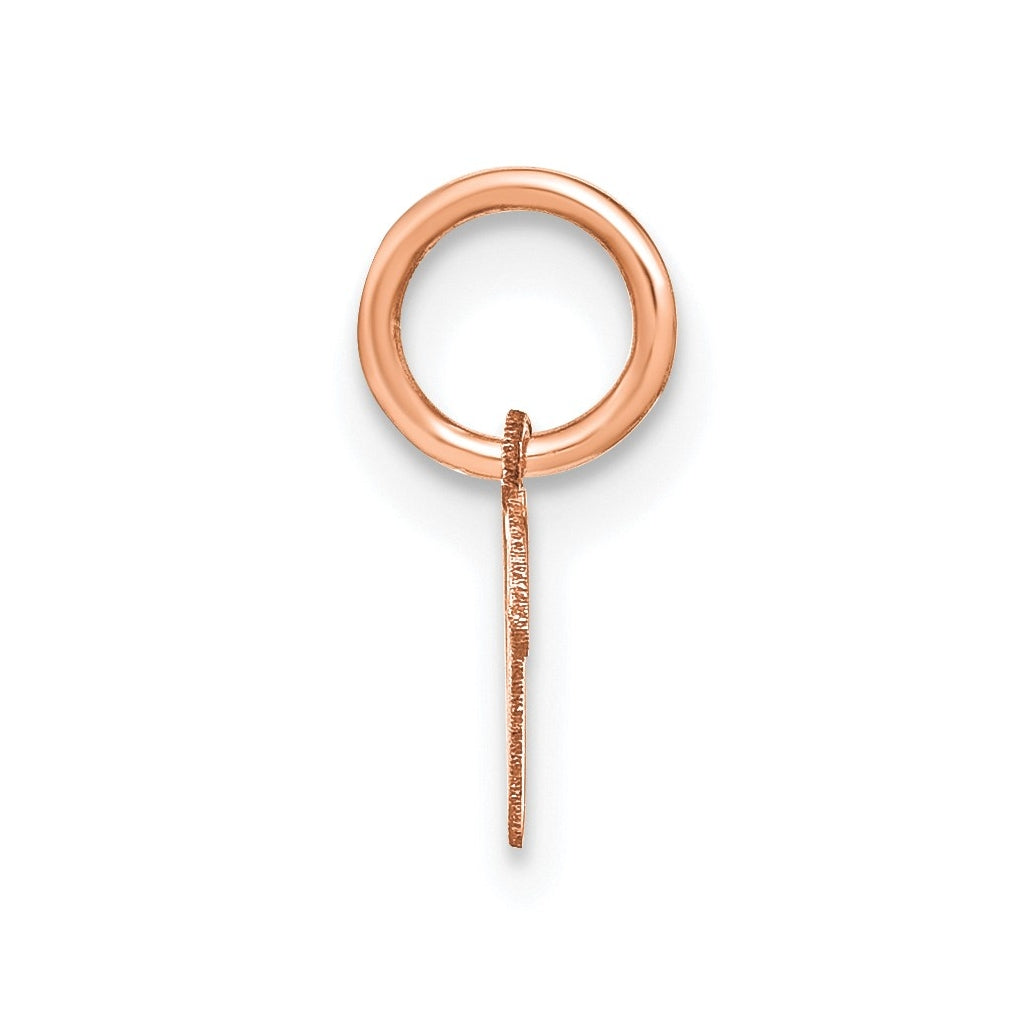 14K White Or Rose Gold Or Sterling Silver Gold Plated Upper case Letter Initial Charm