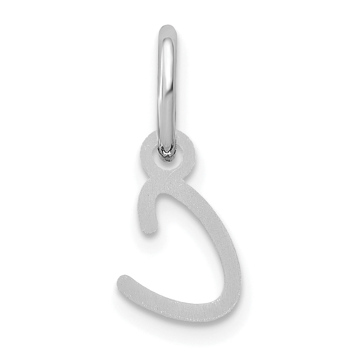 Sterling Silver Rhodium plated Upper case Letter C Initial Charm
