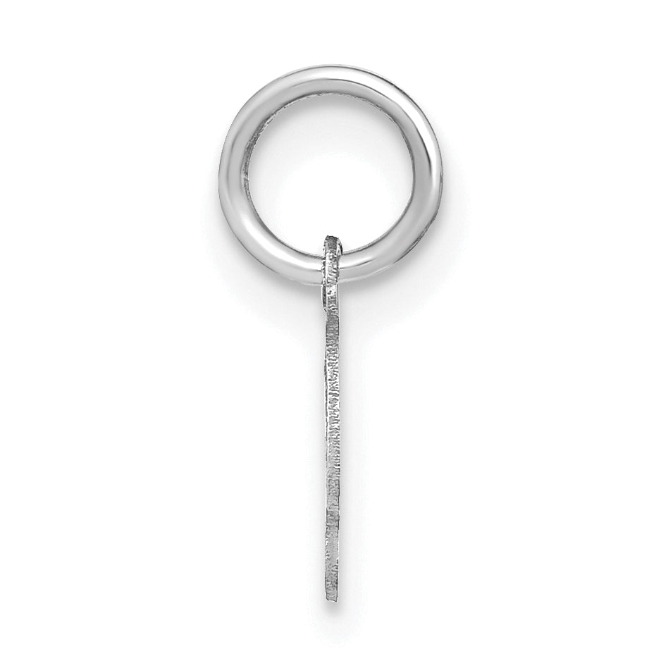14K White Gold Upper case Letter S Initial Charm