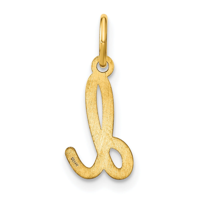 Sterling Silver Rhodium plated Lower case Letter D Initial Charm