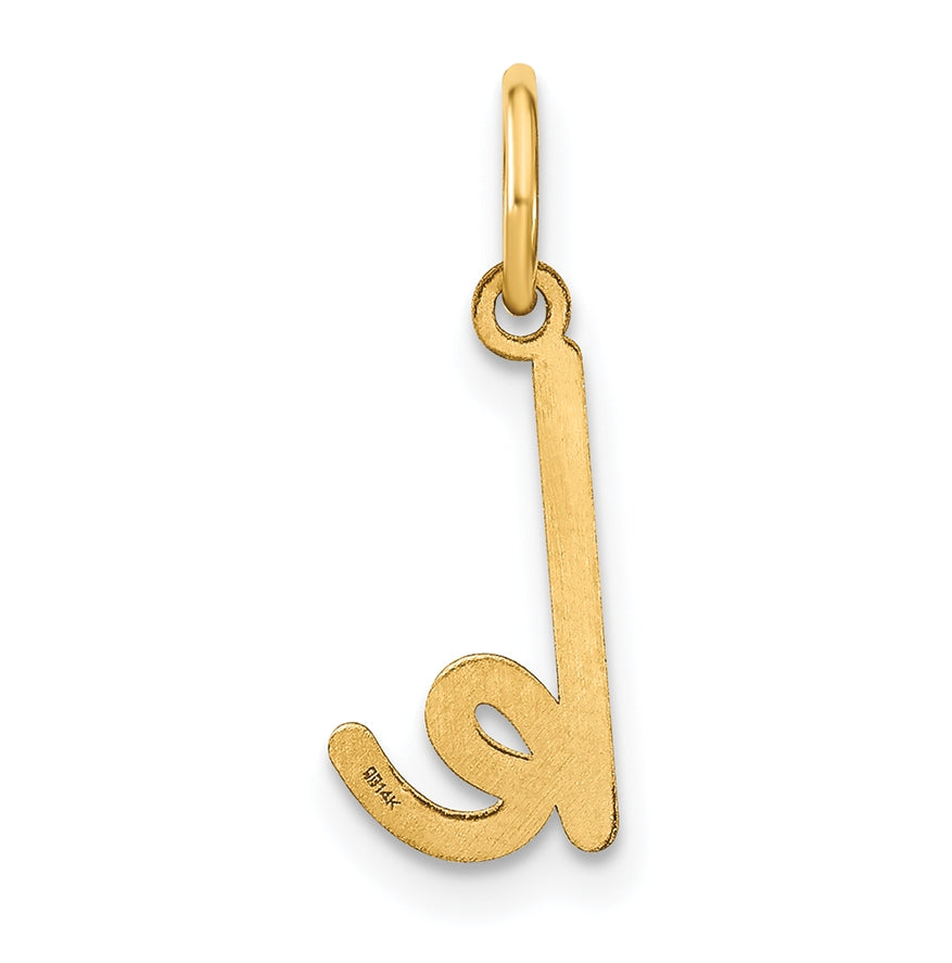 Sterling Silver Rhodium Plated Or Rose Plated Lower case Letter Initial Charm
