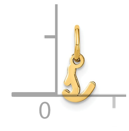 14K Yellow Gold Lower case Letter S Initial Charm
