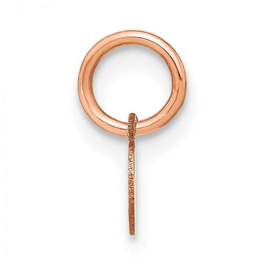 14k Rose Gold Lower case Letter E Initial Charm