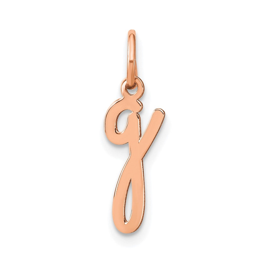 14k Rose Gold Lower case Letter G Initial Charm