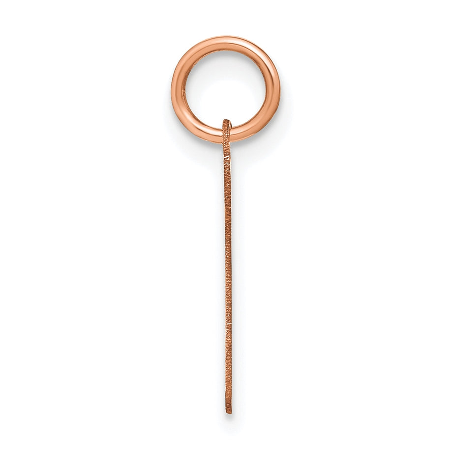14k Rose Gold Lower case Letter P Initial Charm