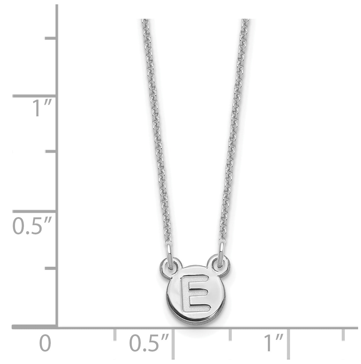 10K White Gold 1 Letter Bubble Necklace