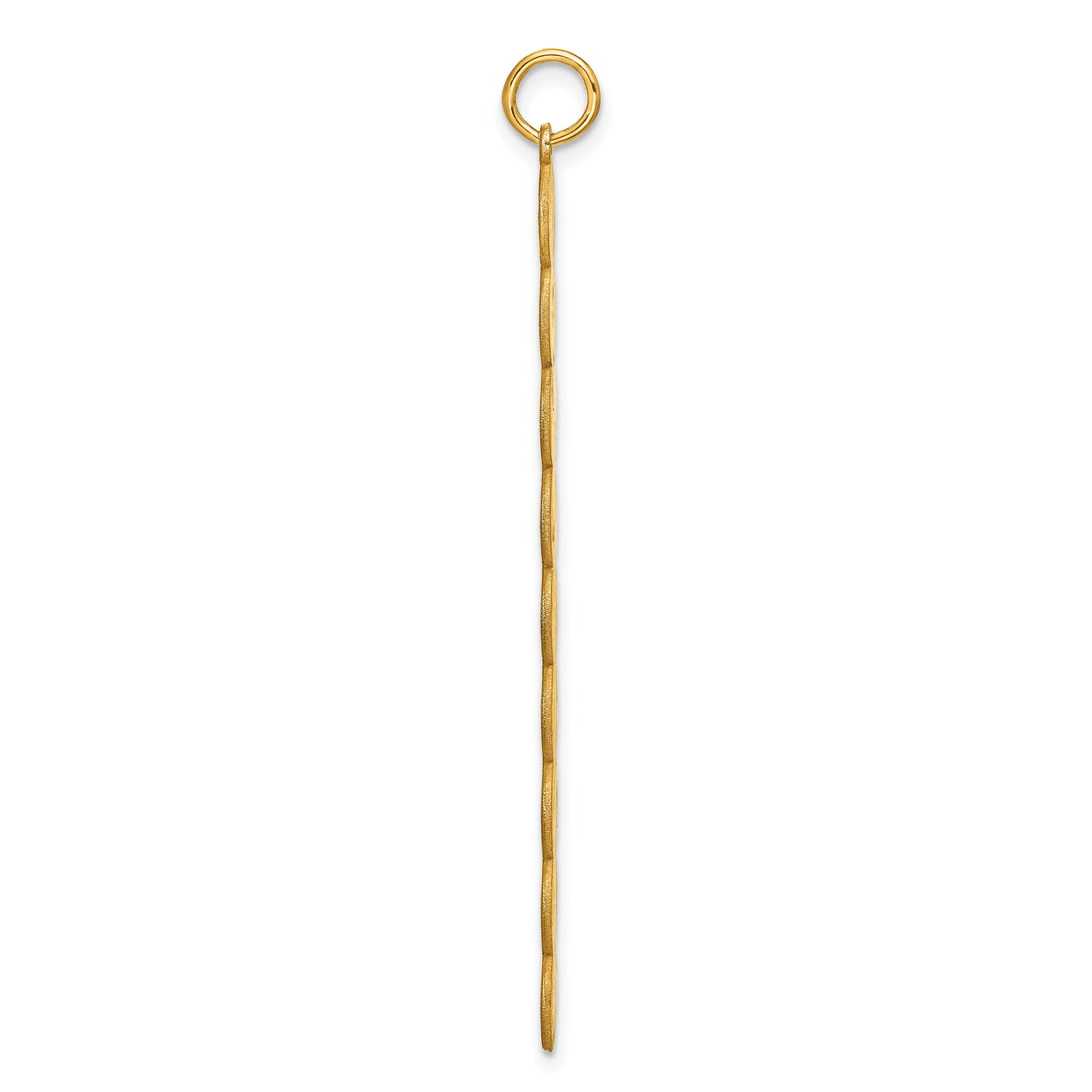 14K Yellow Gold 9 Letter Bubble Pendant
