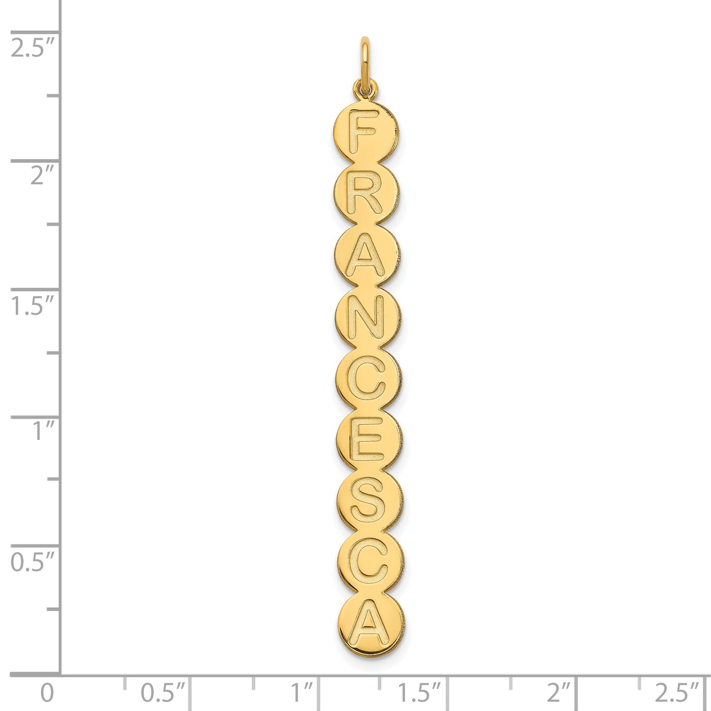Sterling Silver Gold plated 9 Letter Bubble Pendant