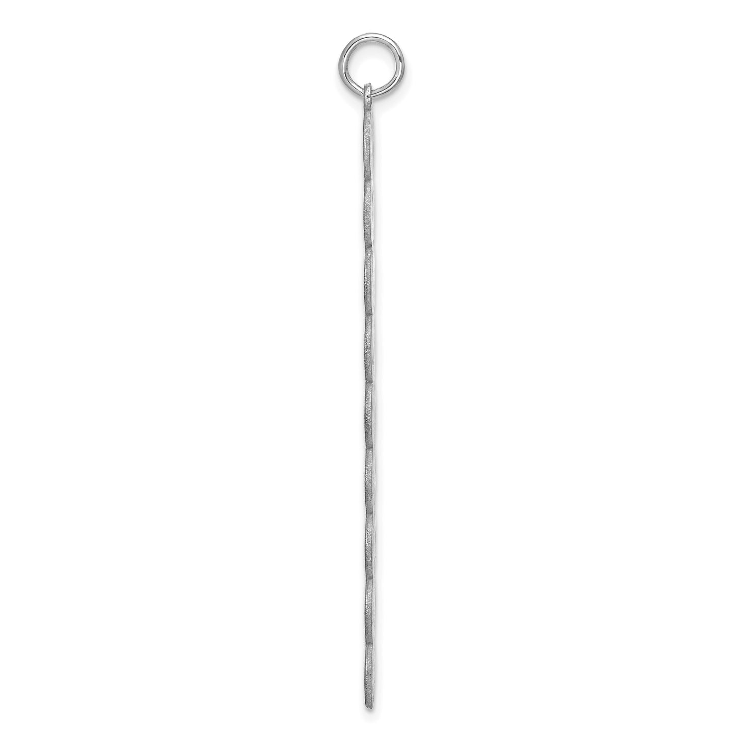 Sterling Silver Rhodium plated 9 Letter Bubble Pendant