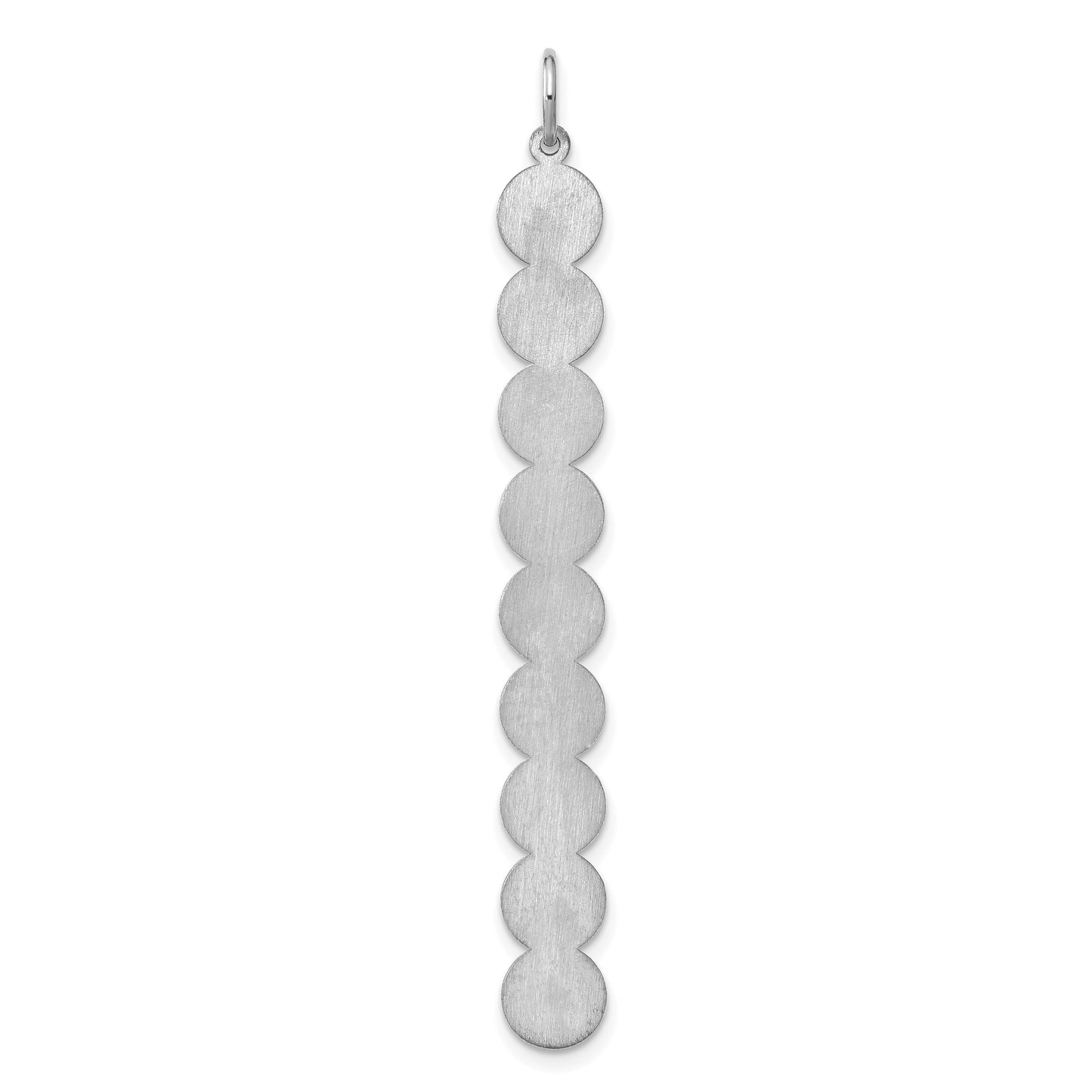 Sterling Silver Rhodium plated 9 Letter Bubble Pendant