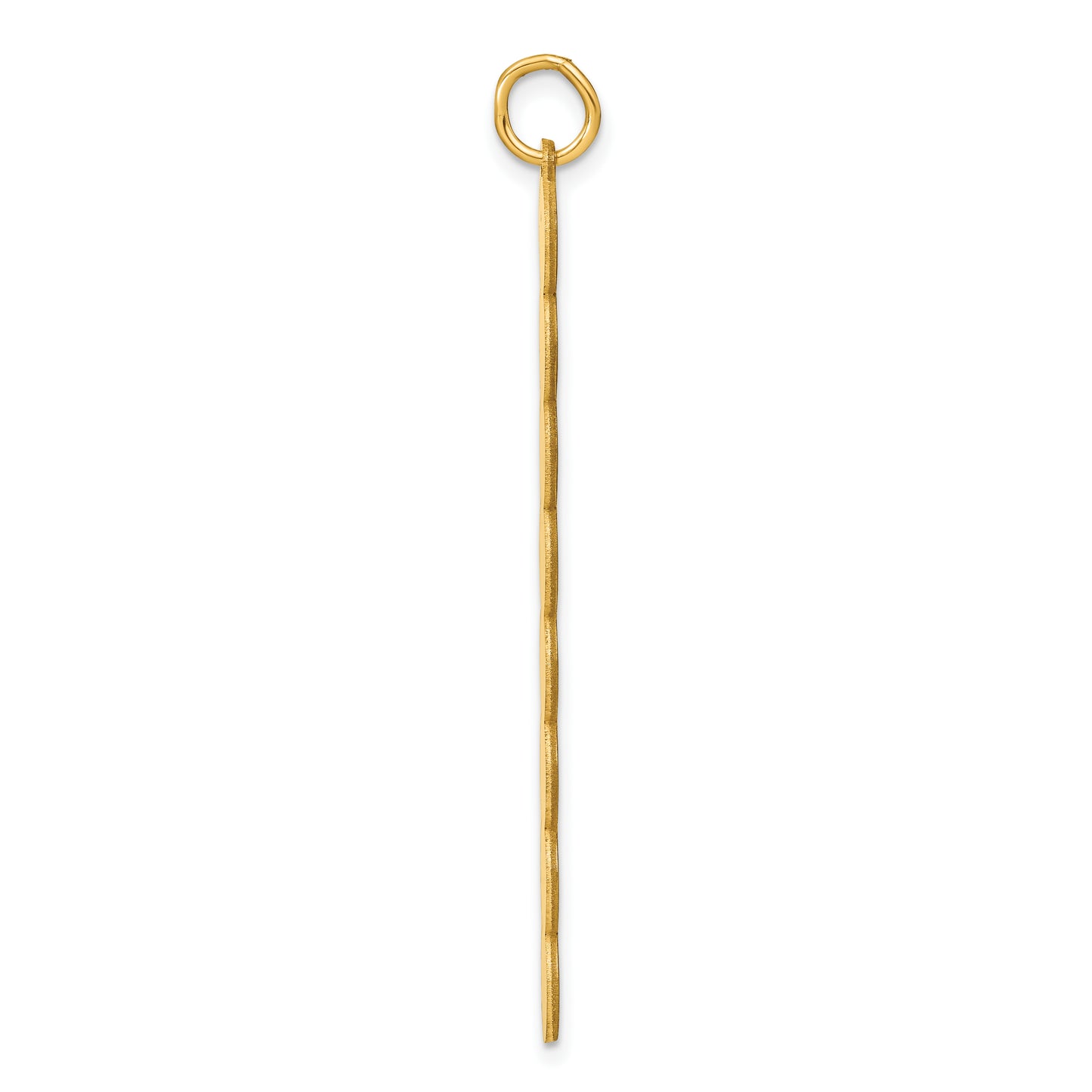 14K Yellow Gold 8 Letter Bubble Pendant