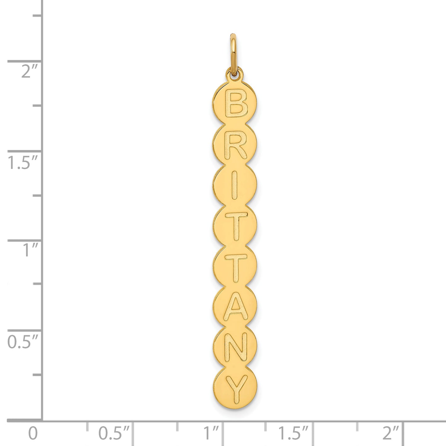 Sterling Silver Gold plated 8 Letter Bubble Pendant