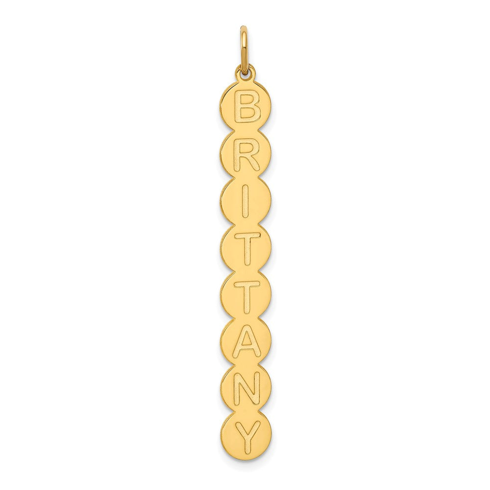 Sterling Silver Gold plated 8 Letter Bubble Pendant