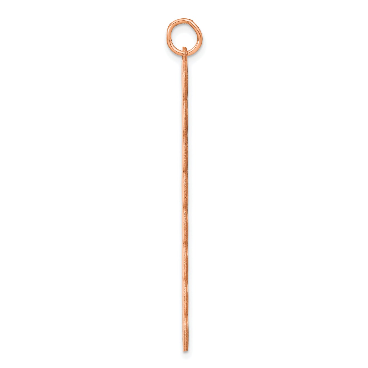 14K Rose Gold 8 Letter Bubble Pendant