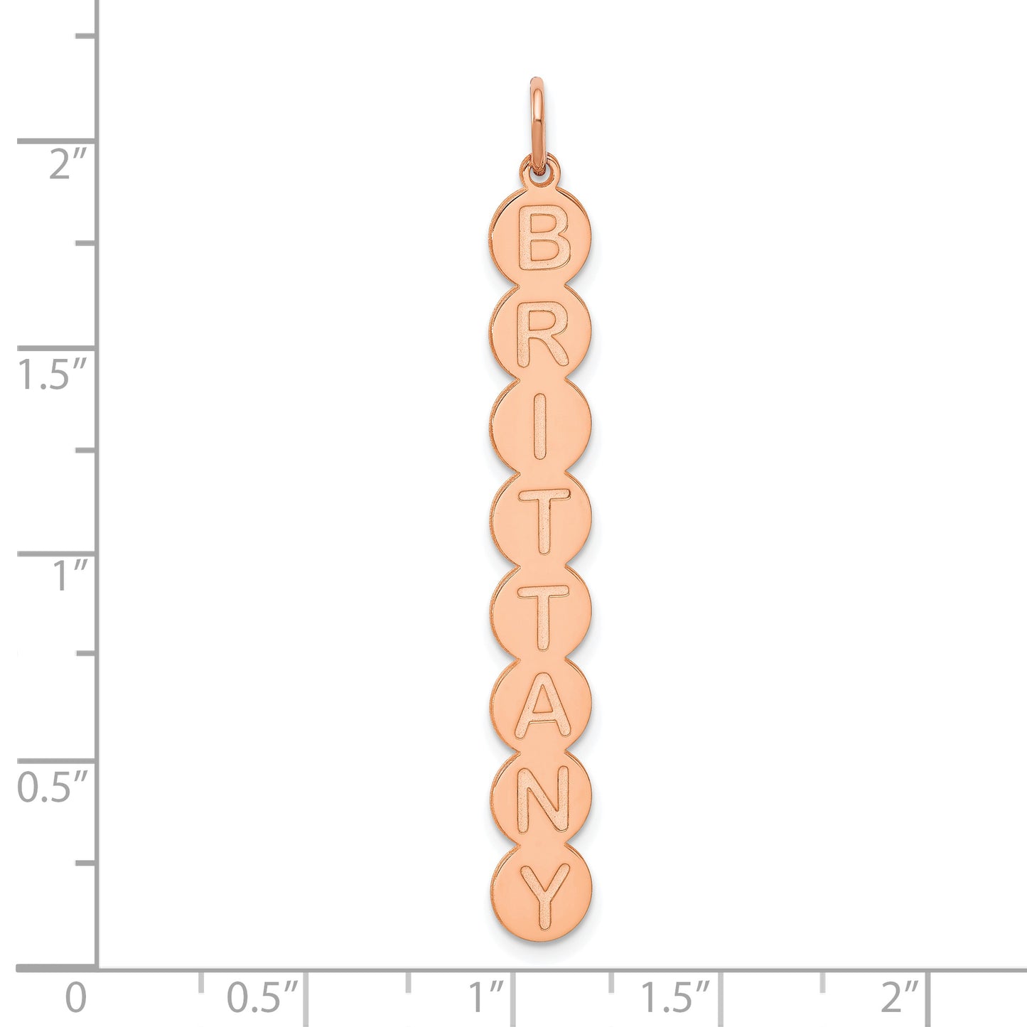 14K Rose Gold 8 Letter Bubble Pendant
