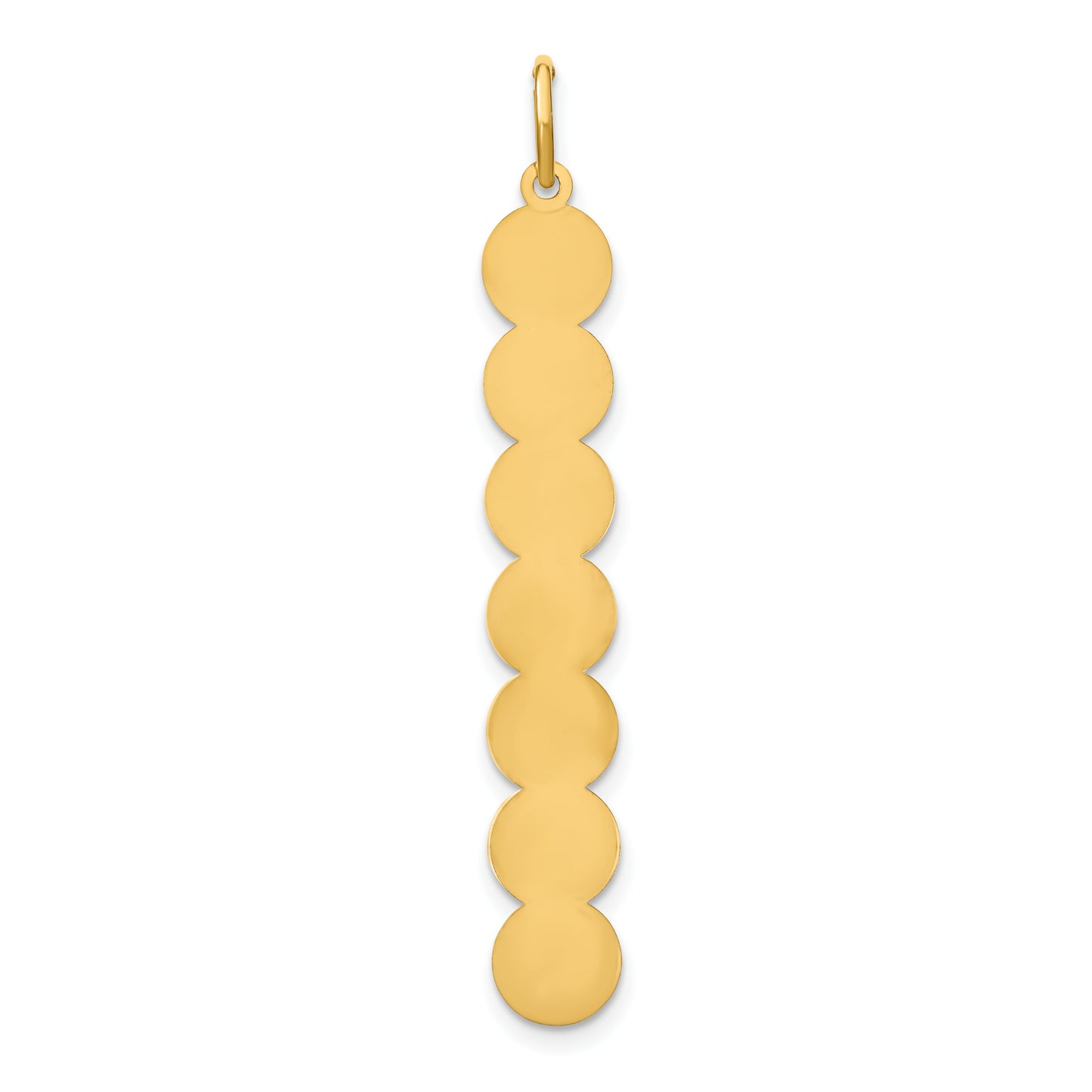 Sterling Silver Gold plated 7 Letter Bubble Pendant