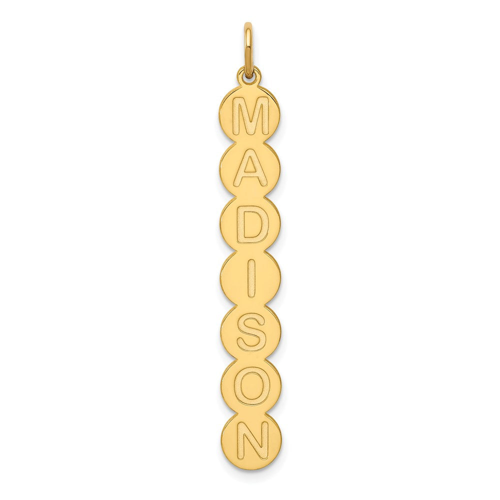 Sterling Silver Gold plated 7 Letter Bubble Pendant