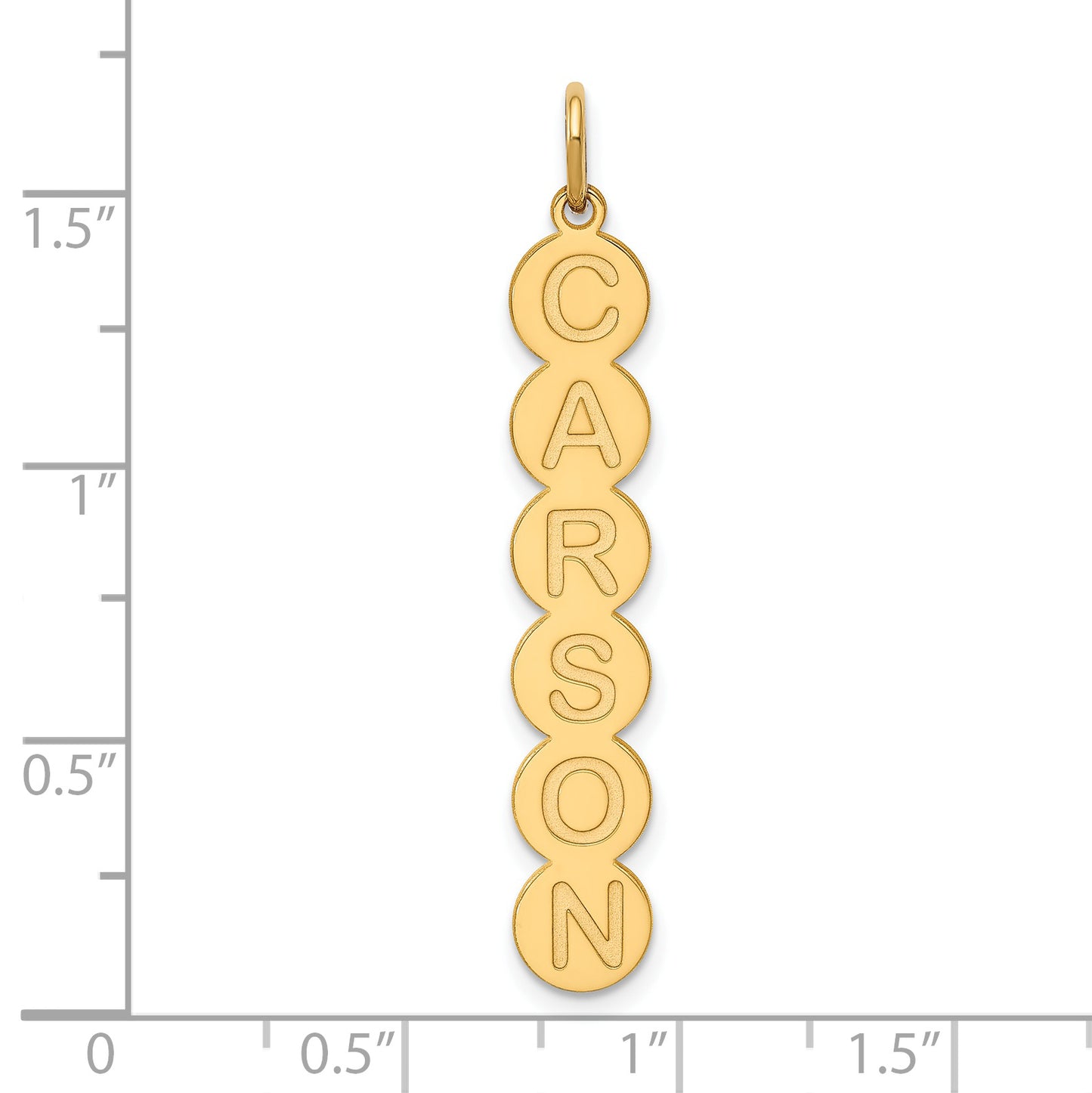 Sterling Silver Gold plated 6 Letter Bubble Pendant