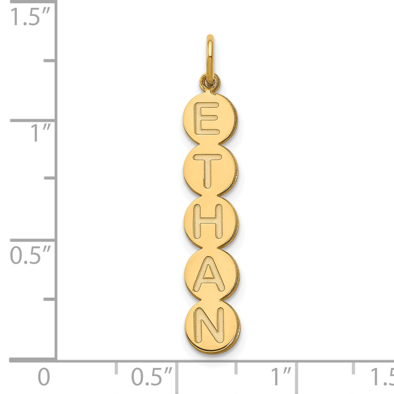 Sterling Silver Gold plated 5 Letter Bubble Pendant