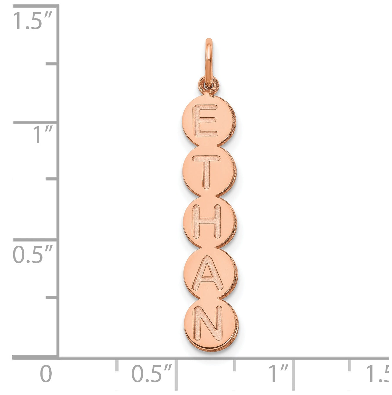 10K Rose Gold 5 Letter Bubble Pendant