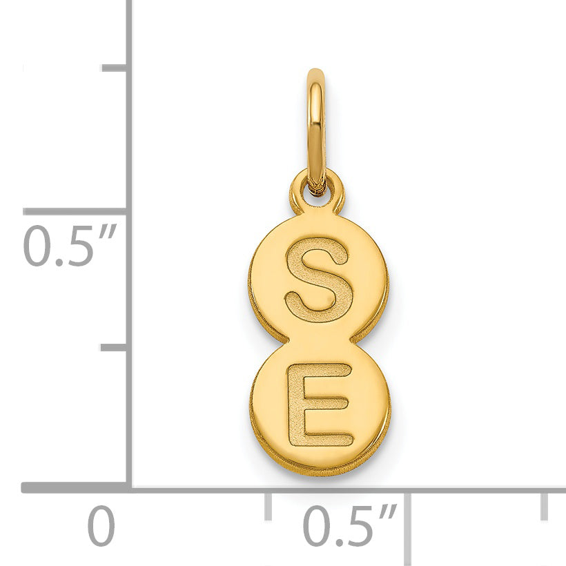 Sterling Silver Gold plated 2 Letter Bubble Pendant