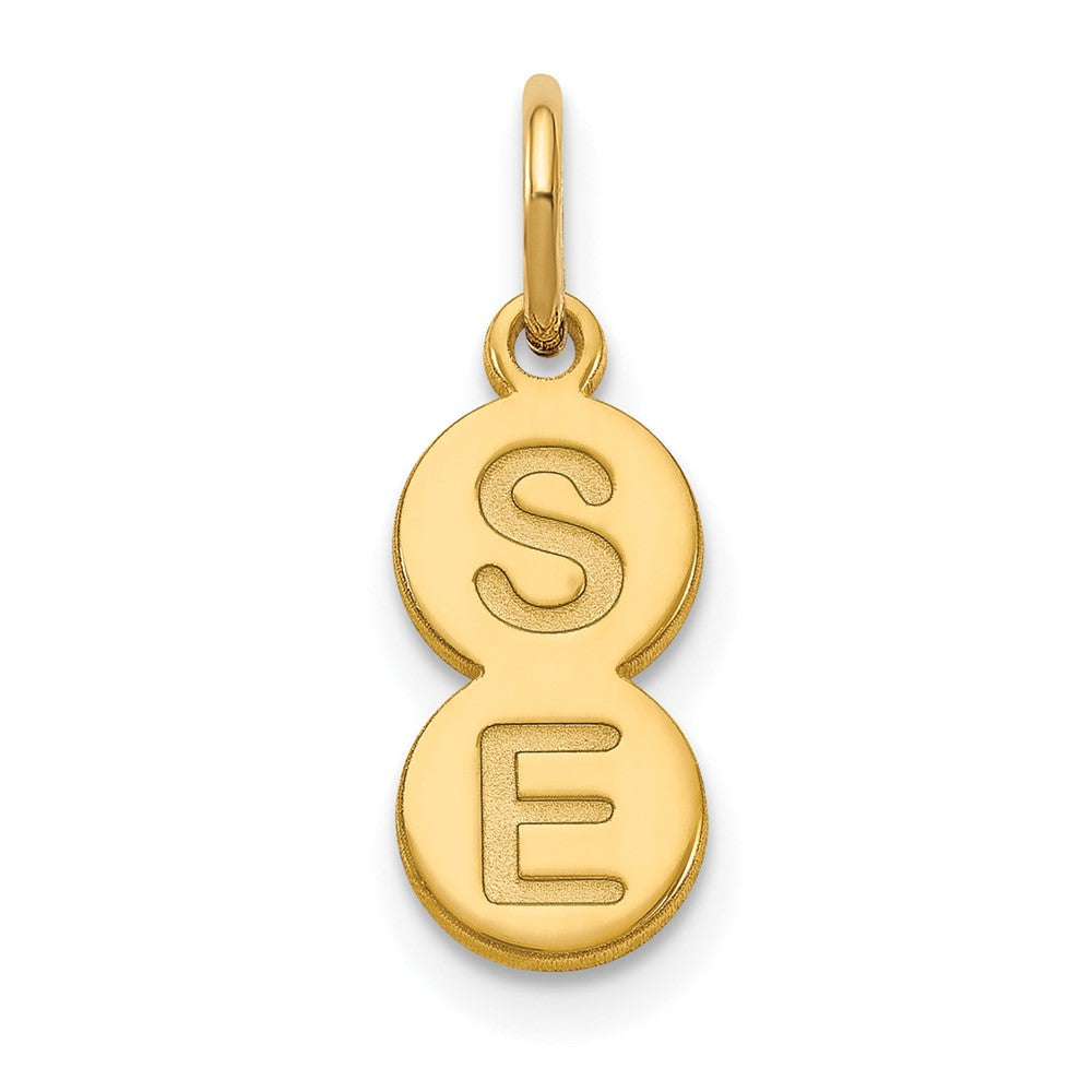Sterling Silver Gold plated 2 Letter Bubble Pendant