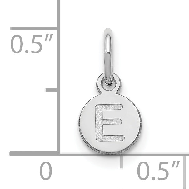 Sterling Silver Rhodium plated 1 Letter Bubble Pendant