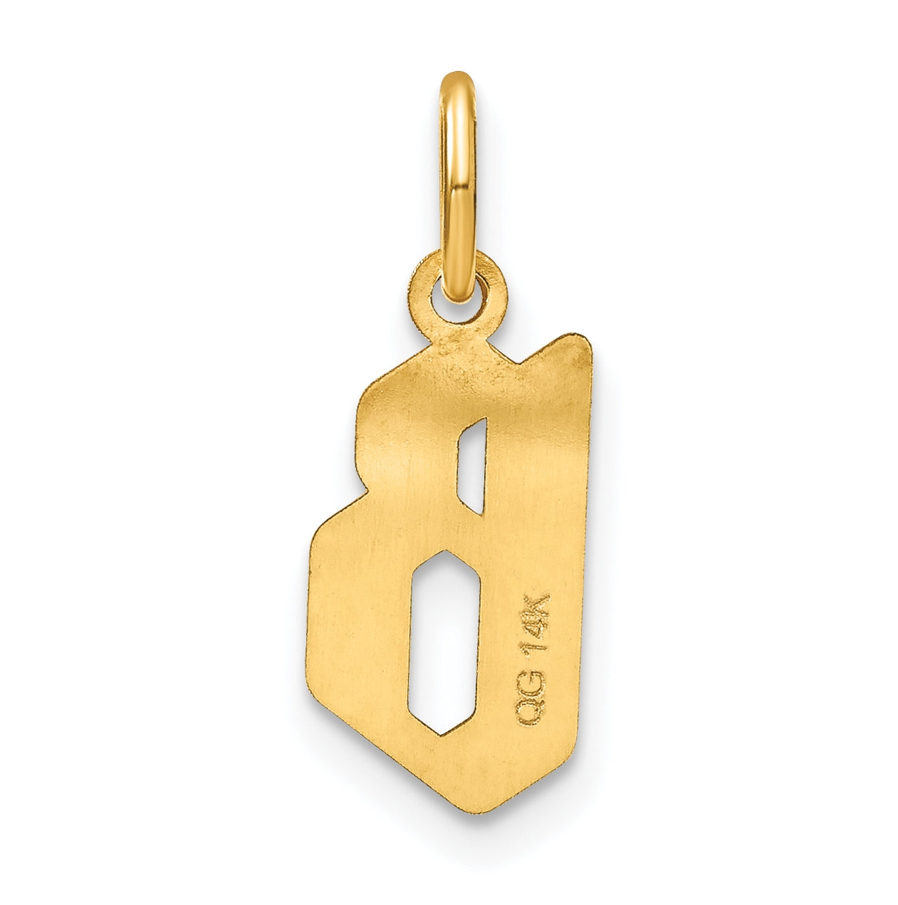 14K Yellow Gold Initial B Pendant