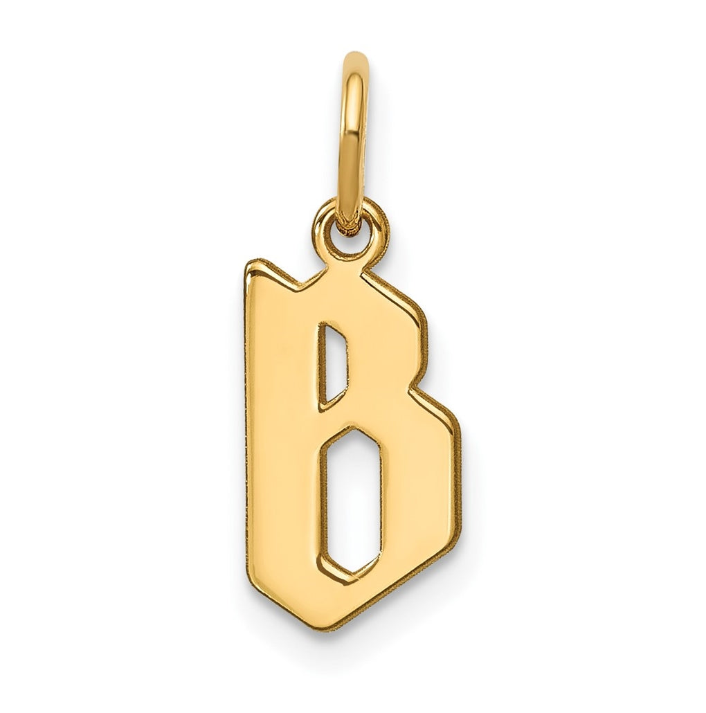 14K Yellow Gold Initial B Pendant