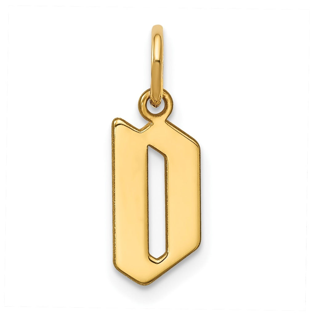 Sterling Silver Gold-plated Letter D Initial Pendant