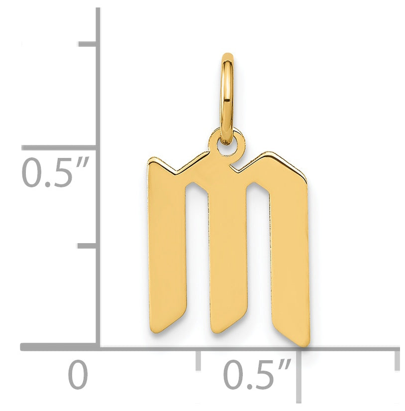Sterling Silver Gold-plated Letter M Initial Pendant