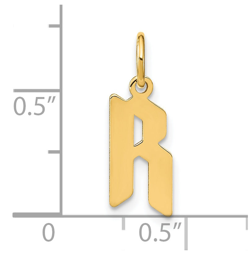 Sterling Silver Gold-plated Letter R Initial Pendant