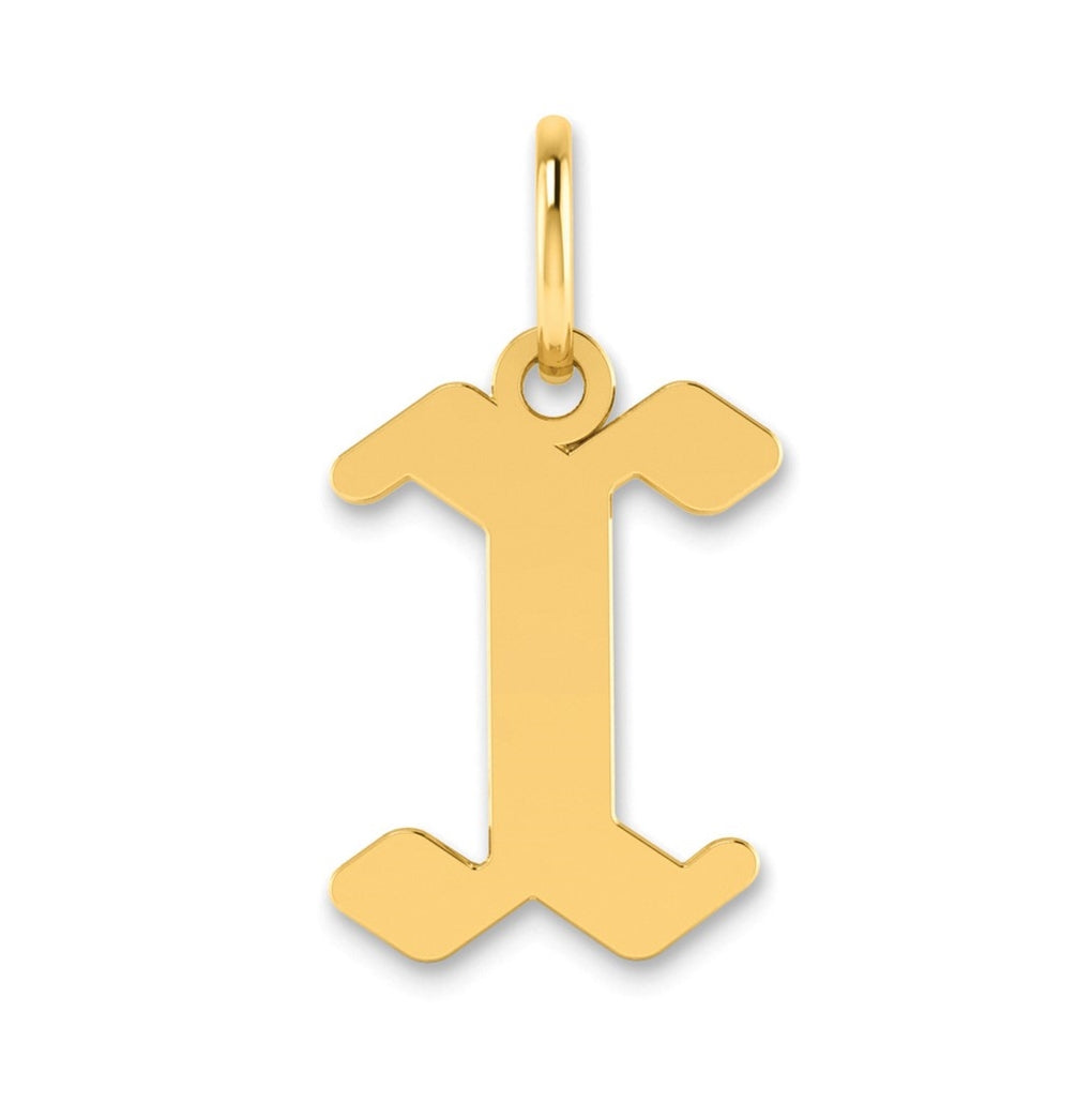 14K Yellow Gold X Letter Initial Pendant
