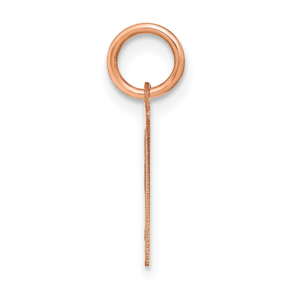 Sterling Silver Rose Gold-plated Letter P Initial Pendant