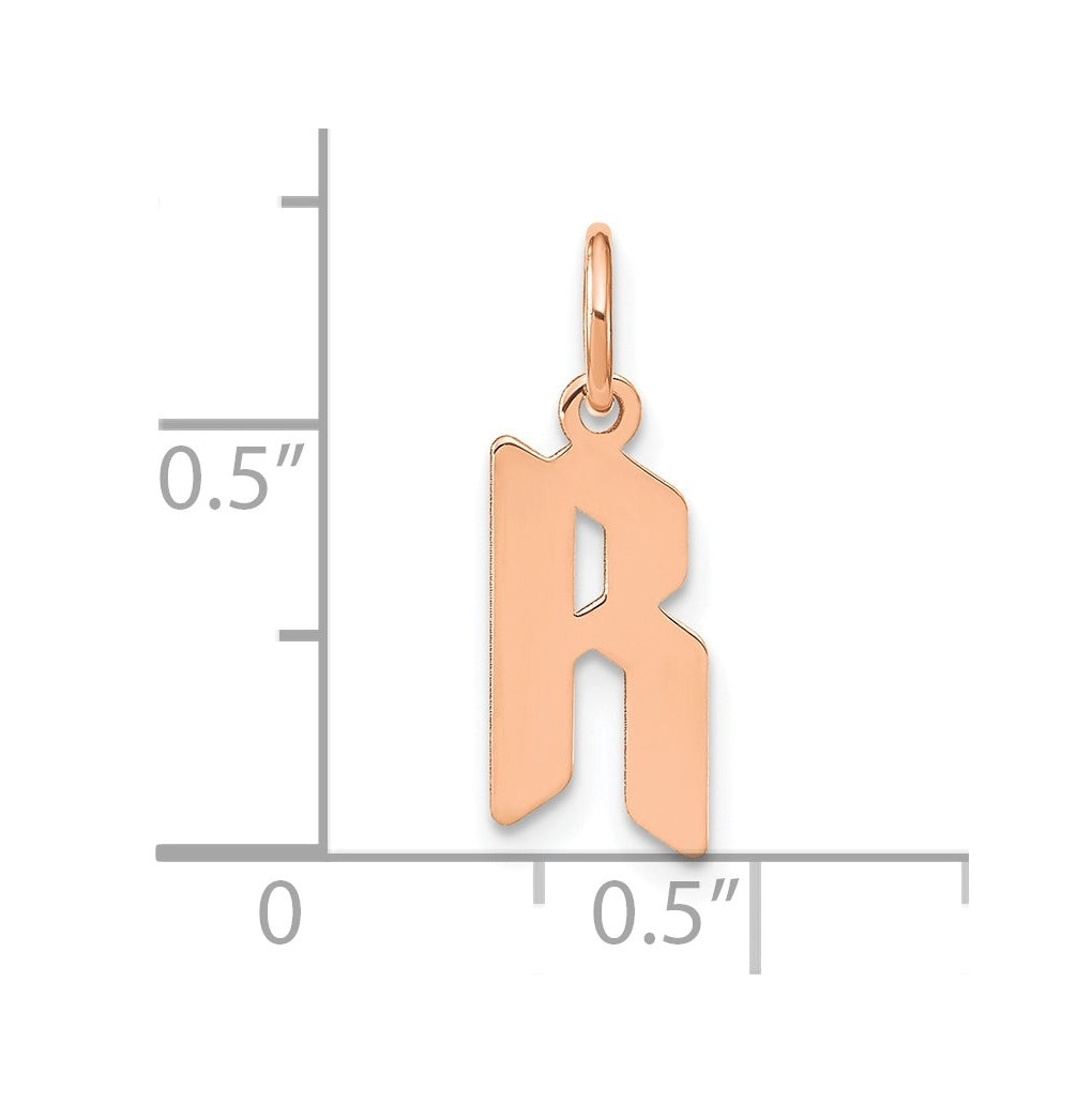 Sterling Silver Rhodium-plated Or Rose-plated Letter Initial Pendant